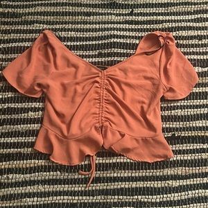Forever 21 Pink Drawstring Blouse